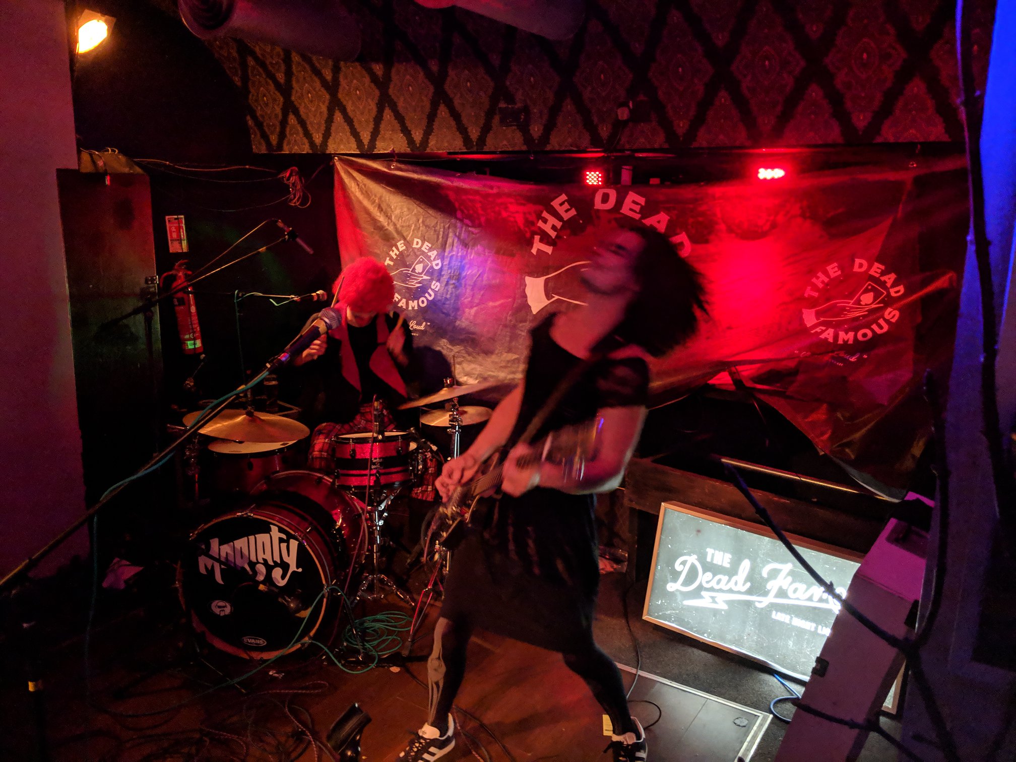 Moriaty playing The Dead Famous Liquor Lounge, Newquay on Halloween 2018
